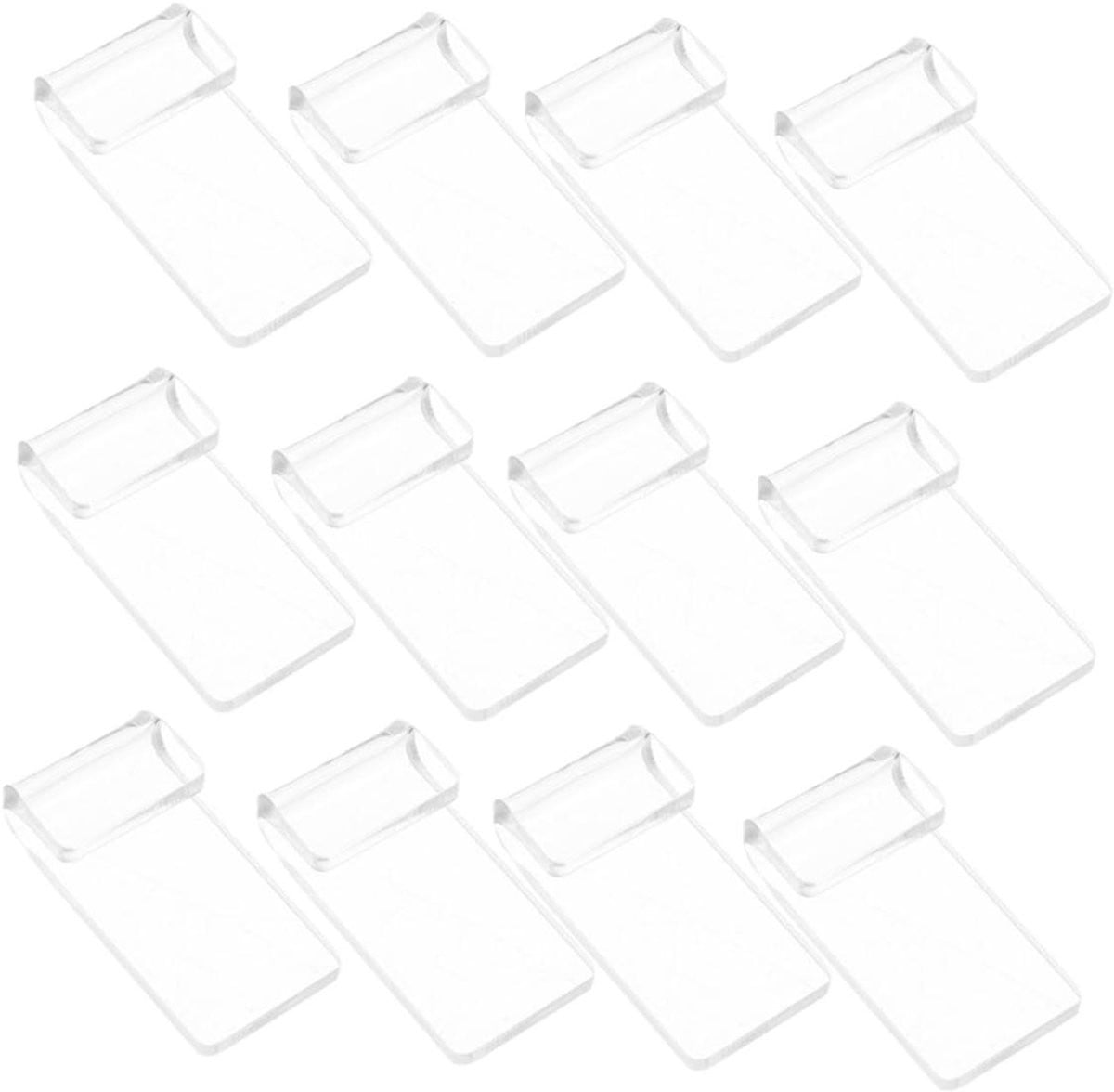 Set van 20 transparante acryl platenhouders voor wanddecoratie