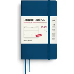 Leuchtturm 1917 Wochenplaner 2027 EN A6, Softcover, Indigo