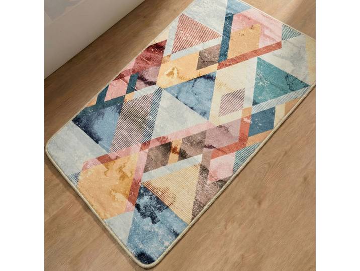 Badematte GINO FALCONE Aquata GF-166, Badvorleger, Badezimmer Teppich , mehrfarbig, H:7mm, Kunstfaser, Badematten, Badematte, Badteppich, bedruckt, modernes Design, rechteckig