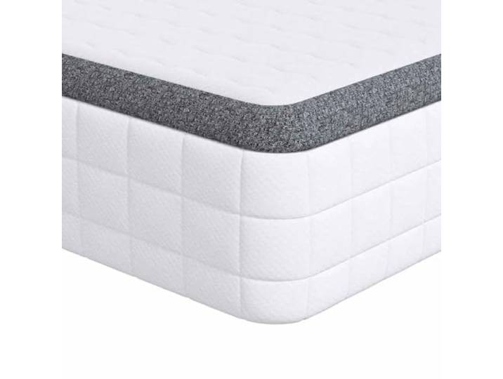 TUERYAFEK Bonnell Feder Matratze 90x200 cm Grau Weiss Mittelweiche Festigkeit, Schaumstoffschicht, abwischbare Oberflaeche, fuer Seitenschlaefer
