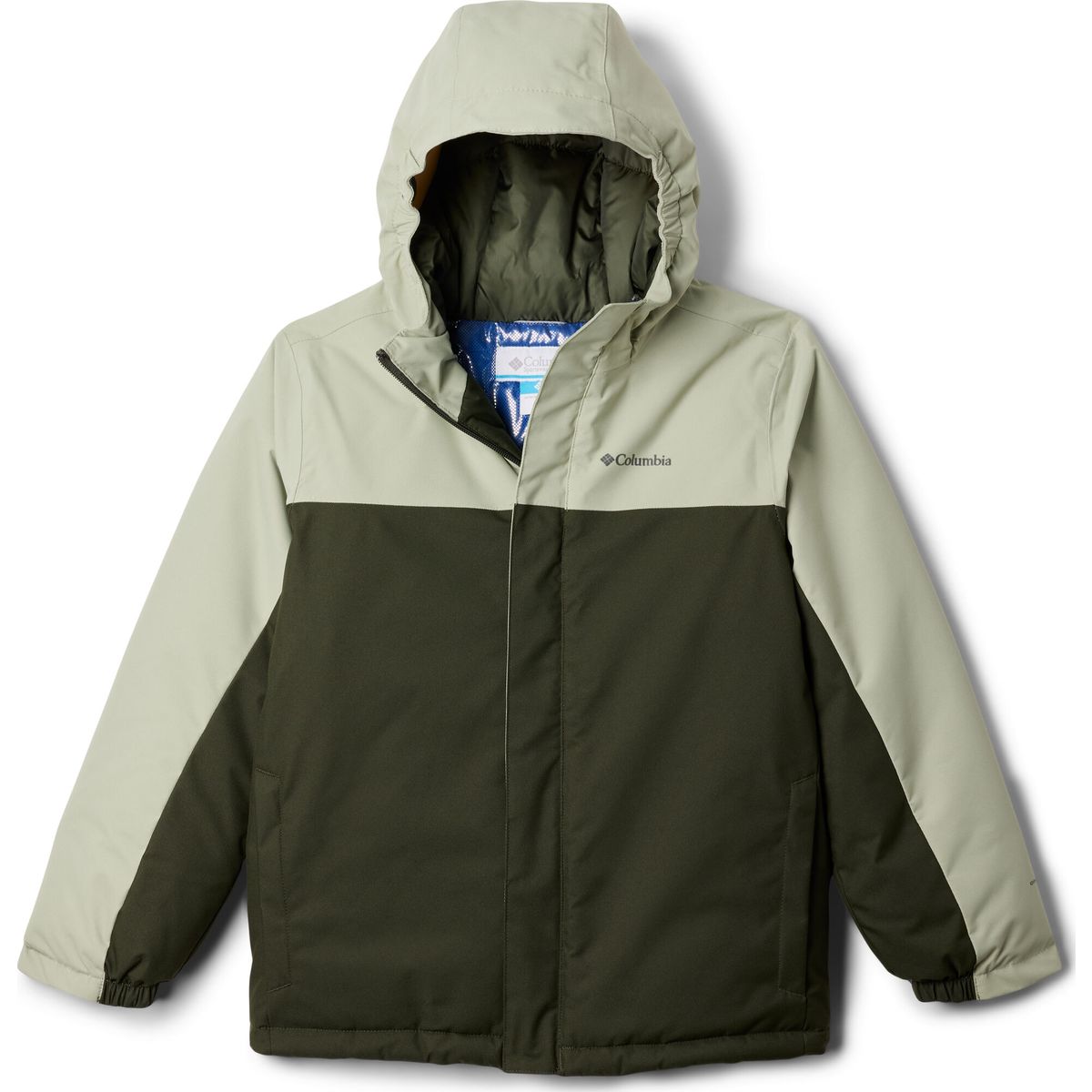 Columbia Boys' Hikebound II Insulated Hooded Waterproof Jacket greenscape, safari (366) XXS 208996-2089961-366-XXS
