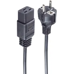 SHVP BS60015-S - Schutzkontaktstecker/ Kaltgeräte, 16A, CEE7/7-C19, 3m