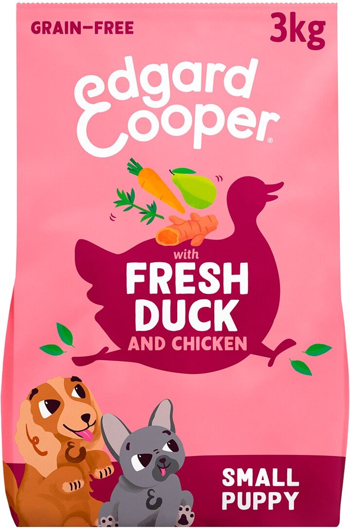 Edgard & Cooper Edgard &amp; Cooper - Pienso para perros cachorros mini sin cereales Edgar&amp;Cooper pato y pollo 3 kg.  (3 Kg)