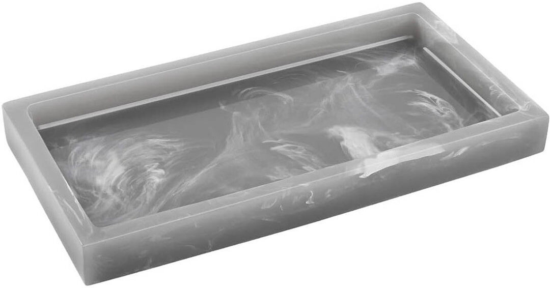 Ivy Bronx Tray Ink Grey 20cm W x 10cm D x 1.9cm H