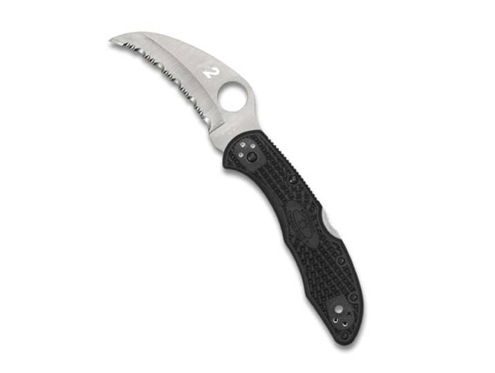 Spyderco Tasman Salt 2 Leichtes Messer mit 7,4 cm H-1 ultra-korrosionsbeständiger Stahlklinge und schwarzem FRN-Griff - SpyderEdge - C106SBK2