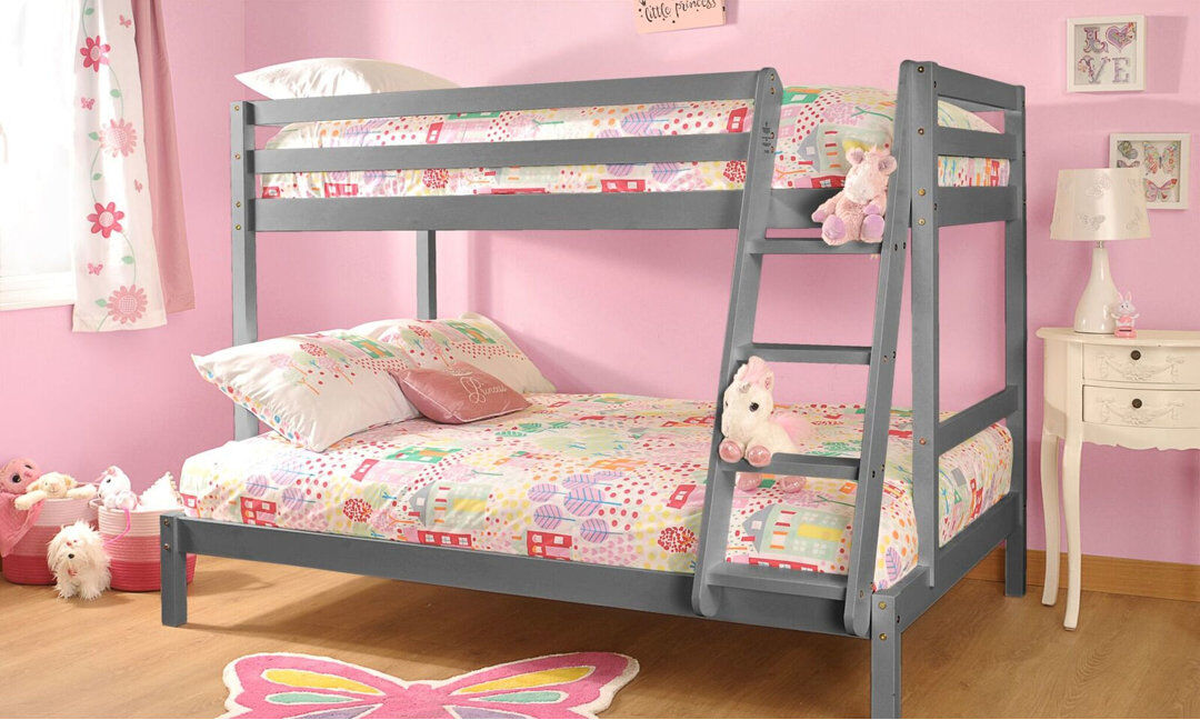 Mack + Milo Vesper Standard Bunk Bed Grey UK Single - DE 90 x 190 cm;UK Small Double - DE 120 x 190 cm