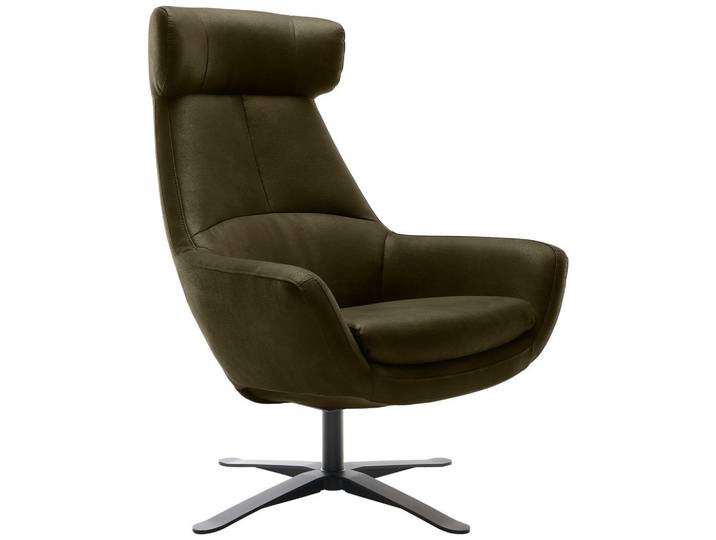 Trendmanufaktur Sessel BE Organic, Grün, Metall, 81x112x83 cm, Made in EU, Lederauswahl, Stoffauswahl, Wohnzimmer, Sessel, Polstersessel
