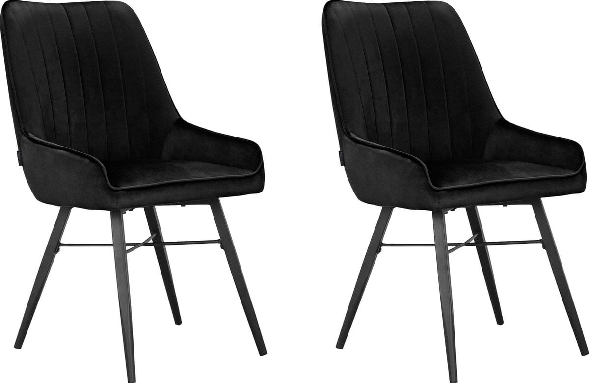 Akita Eetkamerstoel - Set van 2 - Zwart
