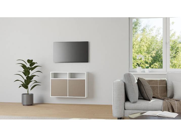 Hängesideboard – kostenlose Holzmuster MDF Beschichtet MDF Weiß matt