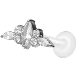 PTFE Labret mit Innengewinde + Titan-Aufsatz DESIGN