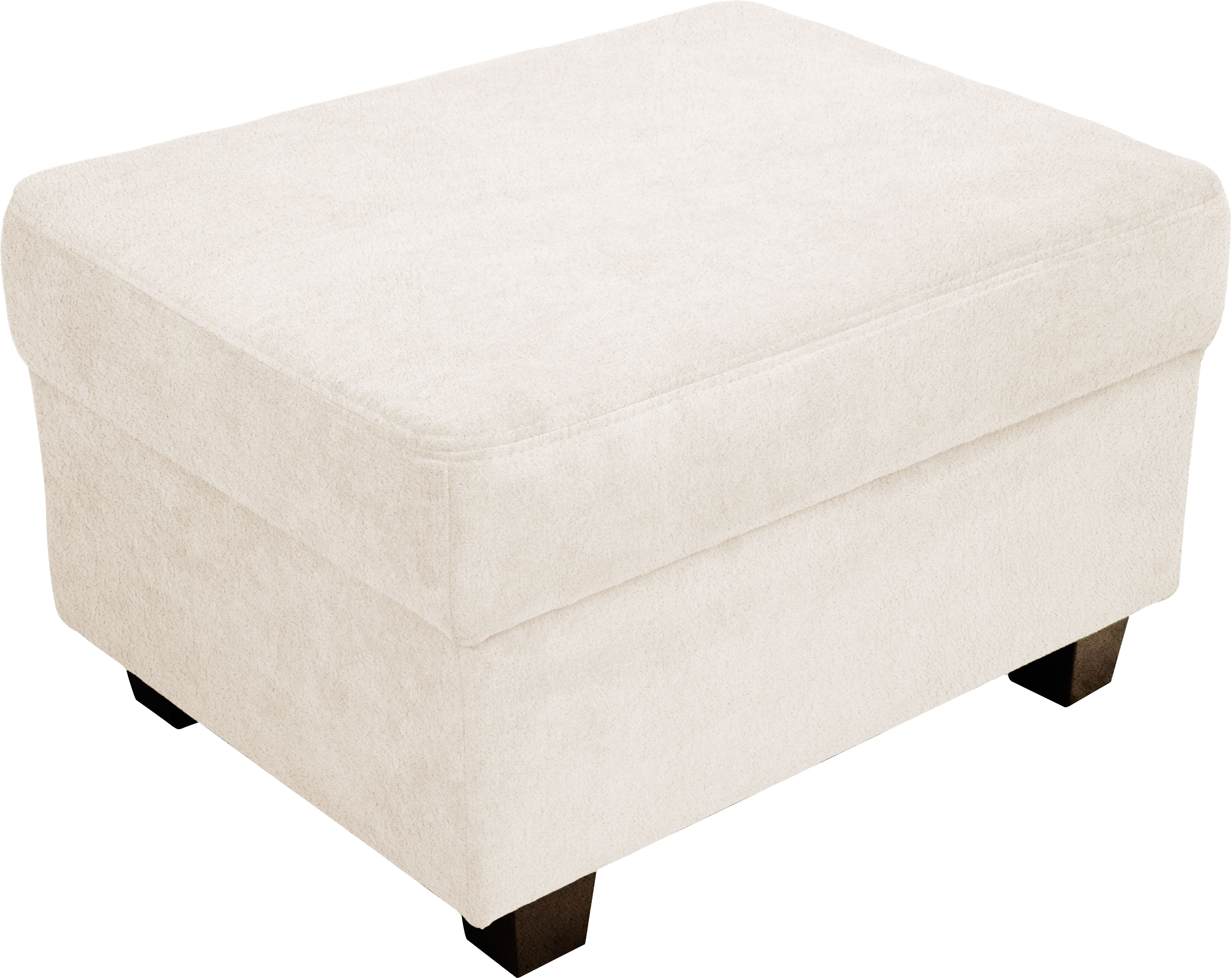 Hocker GOODPRODUCT "Faxe", creme, B:67cm H:42cm T:52cm, 100% Polyester, Hocker, Hocker, Polsterhocker passend zum Sofa, Breite 67 cm, individuell kombinieren creme B/H/T: 67cm x 42cm x 52cm, Luxus-Microfaser weich