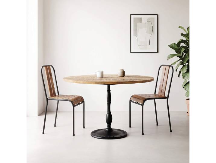 Table ronde industrielle bistrot