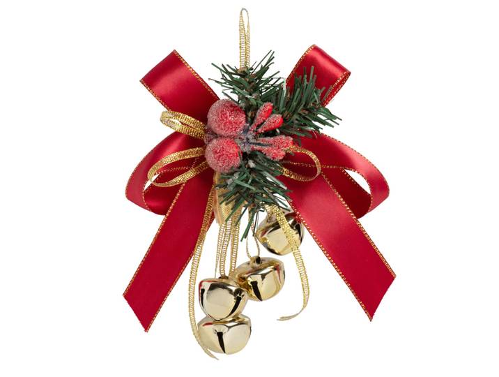 Weihnachtsanhänger Schleife und Glocke