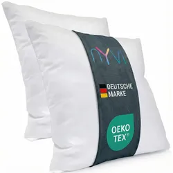NYVI Kopfkissen NYVICloud - Schlafkissen Kissenfüllung - waschbar, für Allergiker geeignet, OEKO-TEX - Bettkissen für alle Schlaftypen - Auch als Dekokissen nutzbar Größe:80x80 cm;Anzahl:2