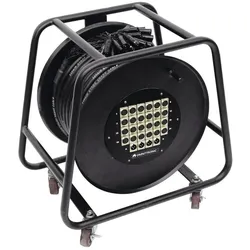 Omnitronic, Kabelrolle, Multicore-Kabeltrommel 24IN/4OUT, XLR 30m (30 m)