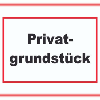 HB-Druck Privatgrundstück Schild schwarz-weiß-rot A2 (420x594mm)