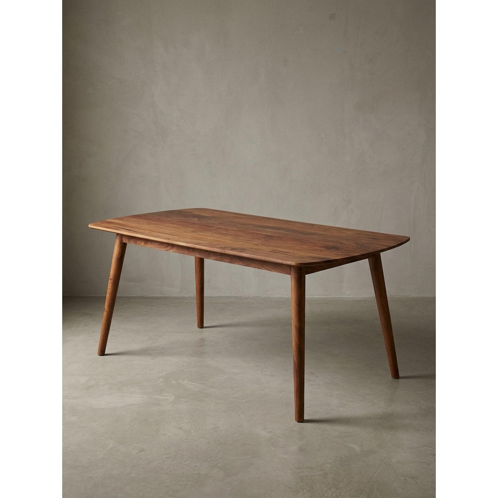 Esszimmertisch – Rechteckig Massivholz Braun 120x77x60 cm Rustikal