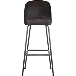 Barhocker Vogue aus Kunstleder, modern, Schwarz, gepolstert mit Metallgestell für Dein Zuhause