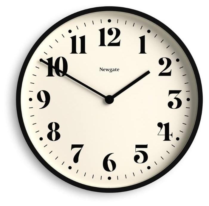 Newgate Theatre Wandklok - Zwart - Analoog - Diameter: 45 cm