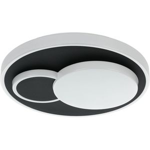 Eglo Deckenleuchte Lepreso, schwarz, LED, Ø 39 cm, 19,5 Watt / 2300 Lumen, warmweiß