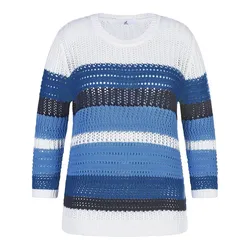 Rundhals-Pullover 3/4-Arm Anna Aura weiss, 52