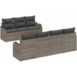 vidaXL Garten-Sofa-Set 8 pcs Grau