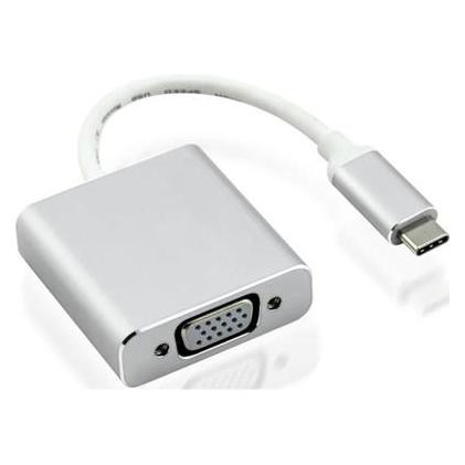 Nilox USB Typ-C - VGA M/F USB Grafik Adapter Silber (VGA) (NX080200122)