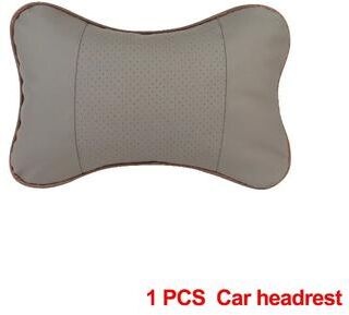 Lush Living Finds Car Neck Pillows Both Side PU Leather, Pack Headrest For Head Pain Relief & Comfort grey