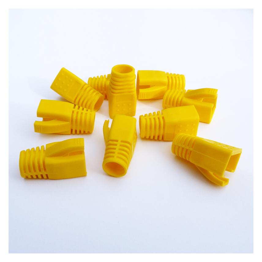 Datacom cover for RJ45 (CAT6A, CAT7) yellow (10pcs) (Netzwerk Zubehör) (4396)