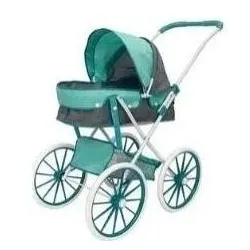 MADE Gondelkinderwagen mit grossen Rädern, Grau und Mint