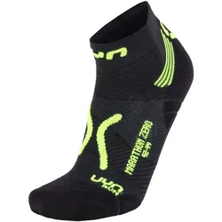 UYN Run Marathon Zero Laufsocken mit Cool-Air-Flow Technologie aus Natex Herren black/yellow fluo 35-38