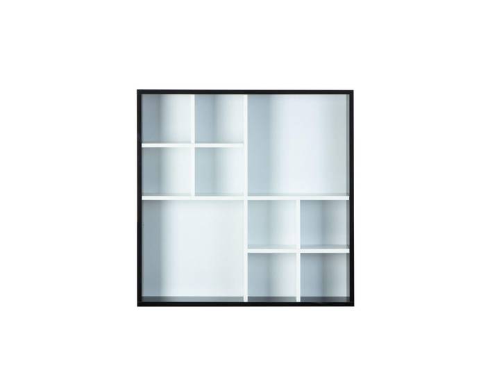 ebuy24 Regal Schwarz, 70x70x13 cm, Wohnzimmer, Regale, Wandregale