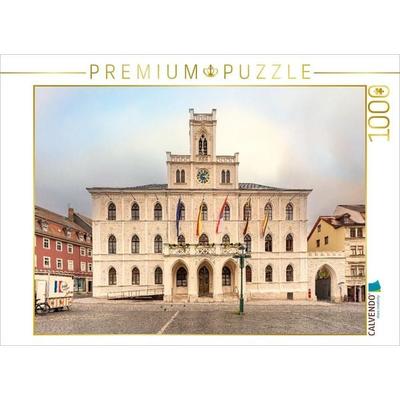 CALVENDO Puzzle Rathaus am Marktplatz im neugothischem Stil mit Glockenturm. | 1000 Teile Lege-Größe 64x48cm Foto-Puzzle für glückliche Stunden