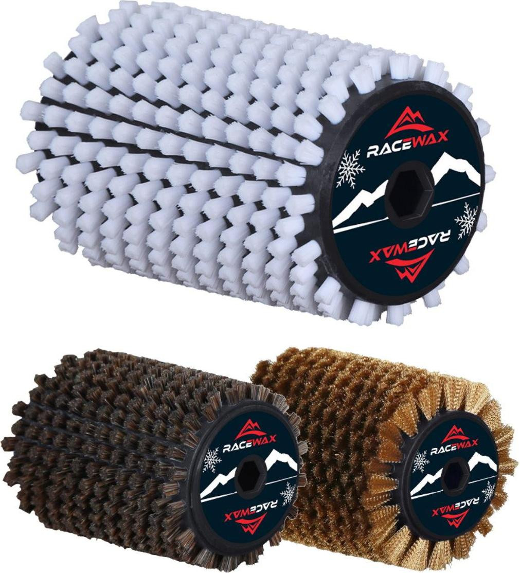 RaceWax Roto borstelset met nylon, paardenhaar en koperen rotorborstel, 100 mm