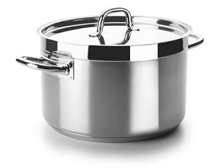 LACOR 54046 Fleischtopf mit Deckel Durchmesser 45 cm Chef Luxe Aus lebensmittelechtem Edelstahl gefertigt; hohe Korrosionsbeständigkeit und Haltbarkeit im täglichen Gebrauch