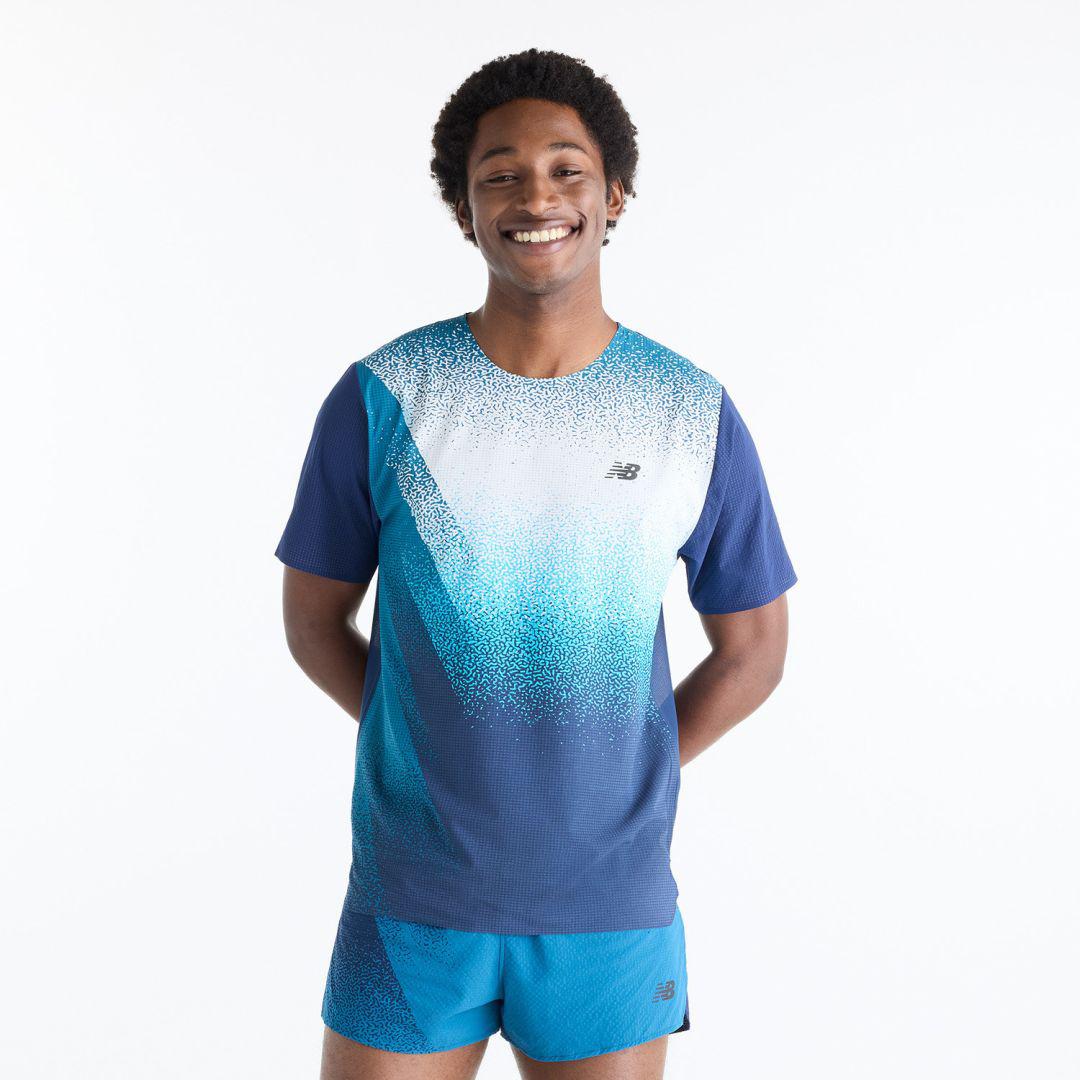 New Balance Herren Race Day Ultra Light Printed T-Shirt