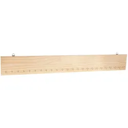 Adventskalenderleiste aus Holz mit 24 Haken, 75 x 10 cm