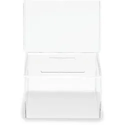 Spendenbox Acryl mit Schilderhalter