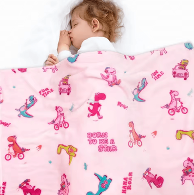 Inspire Curations Cartoon Dinosaur Flannel Fleece Throw Blanket ty03 150x200cm