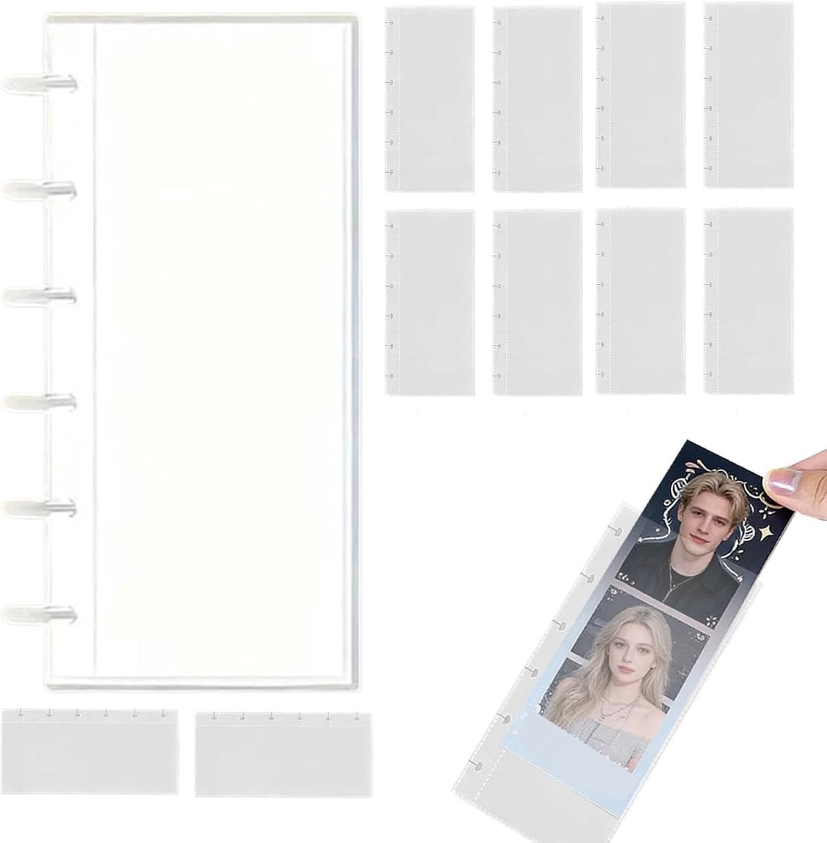 Fotostrip Album Transparant - Verzamelalbum voor het organiseren van foto's - 5x15 cm