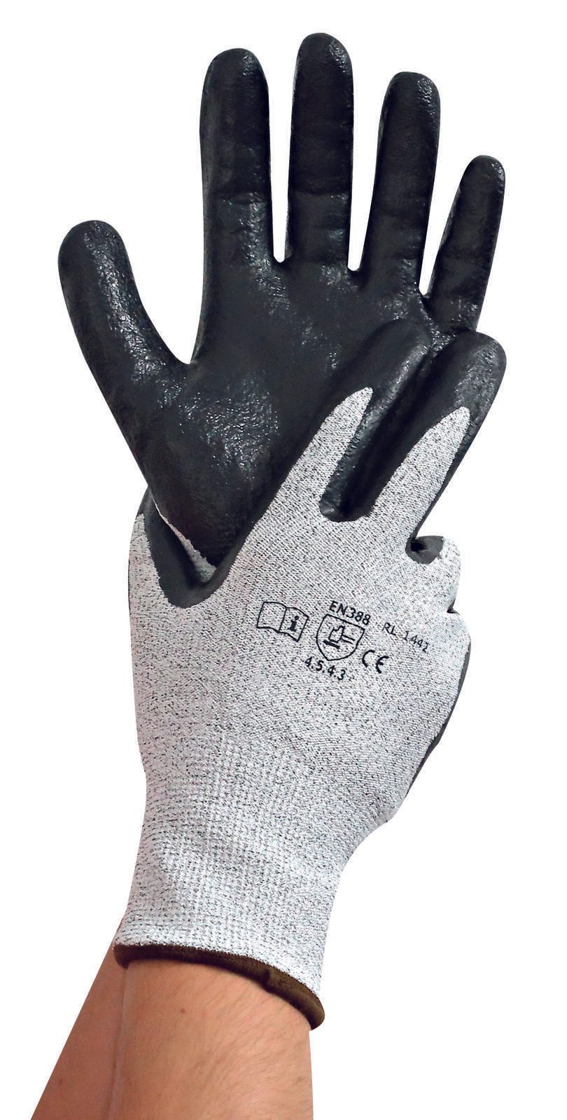 HYGOSTAR Schnittschutzhandschuhe Cut Craft 7 grau 336693