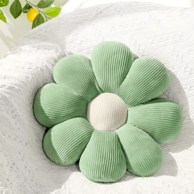 Inspire Picks Sunflower Plush Cushion Cute Daisy Floor Pillow & Seat Mat green
