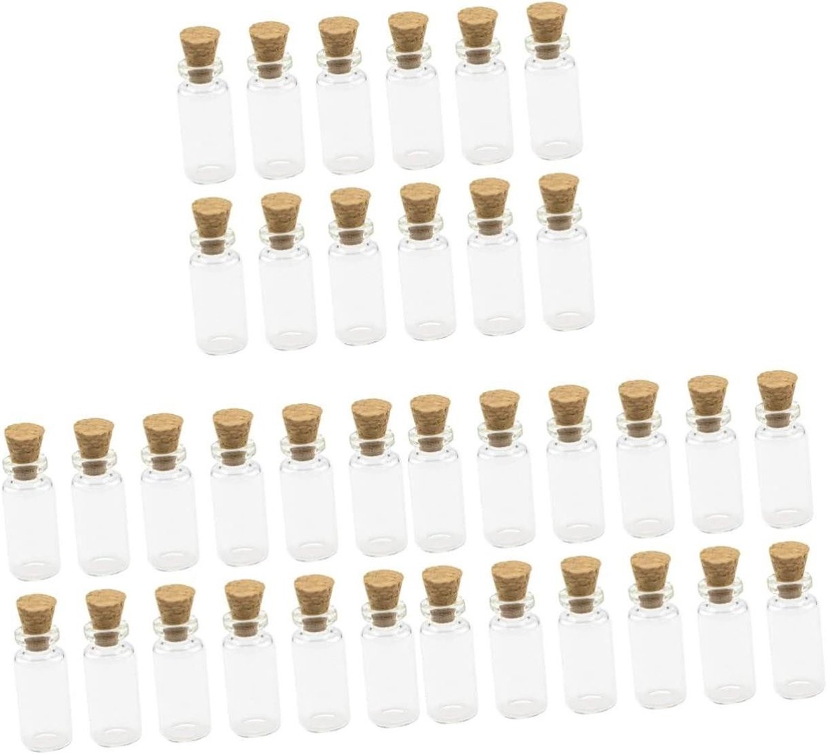 300 stuks Transparante Glazen Mini Wensflesjes met Kurk voor Decoratie en Bruiloften