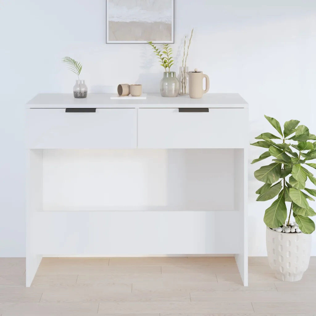 17 Stories Johnath 90 cm W Console Table White