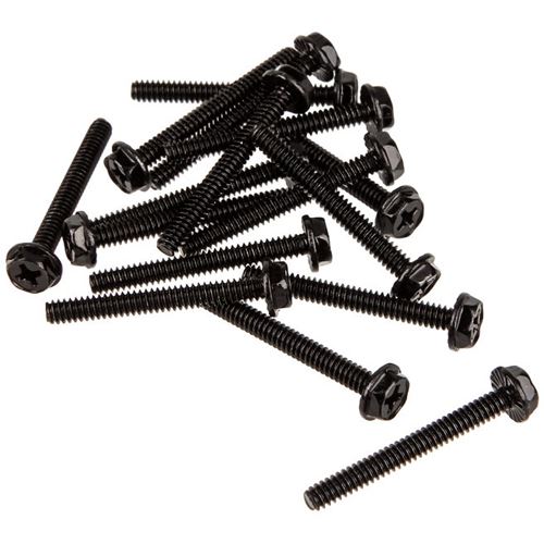 XSPC Radiator Lüfterschrauben Typ 6-32, 30mm (16 Stück) schwarz