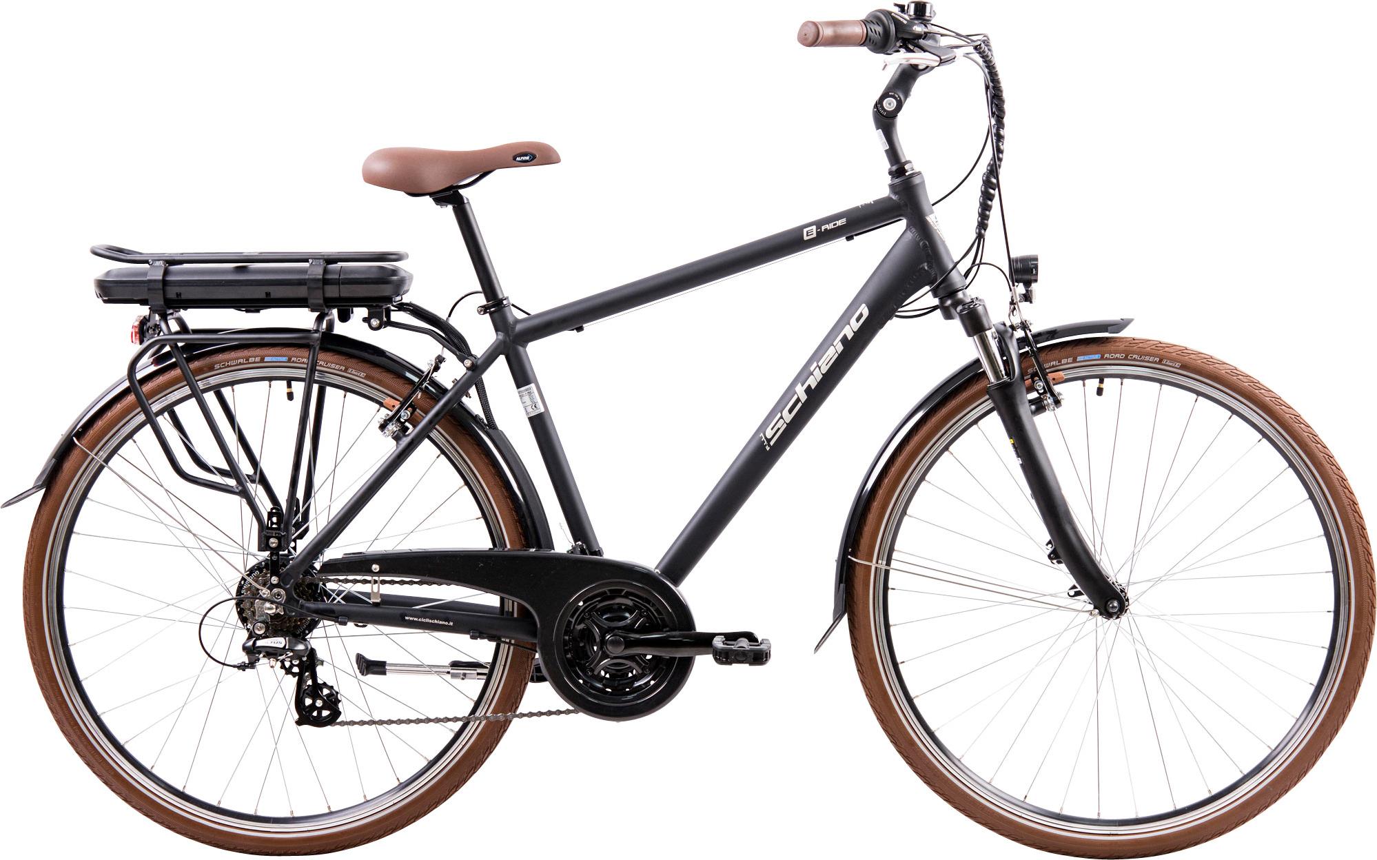 Schiano Ride E-Bike Trekking 28 Zoll 21-Gang 374 Wh schwarz