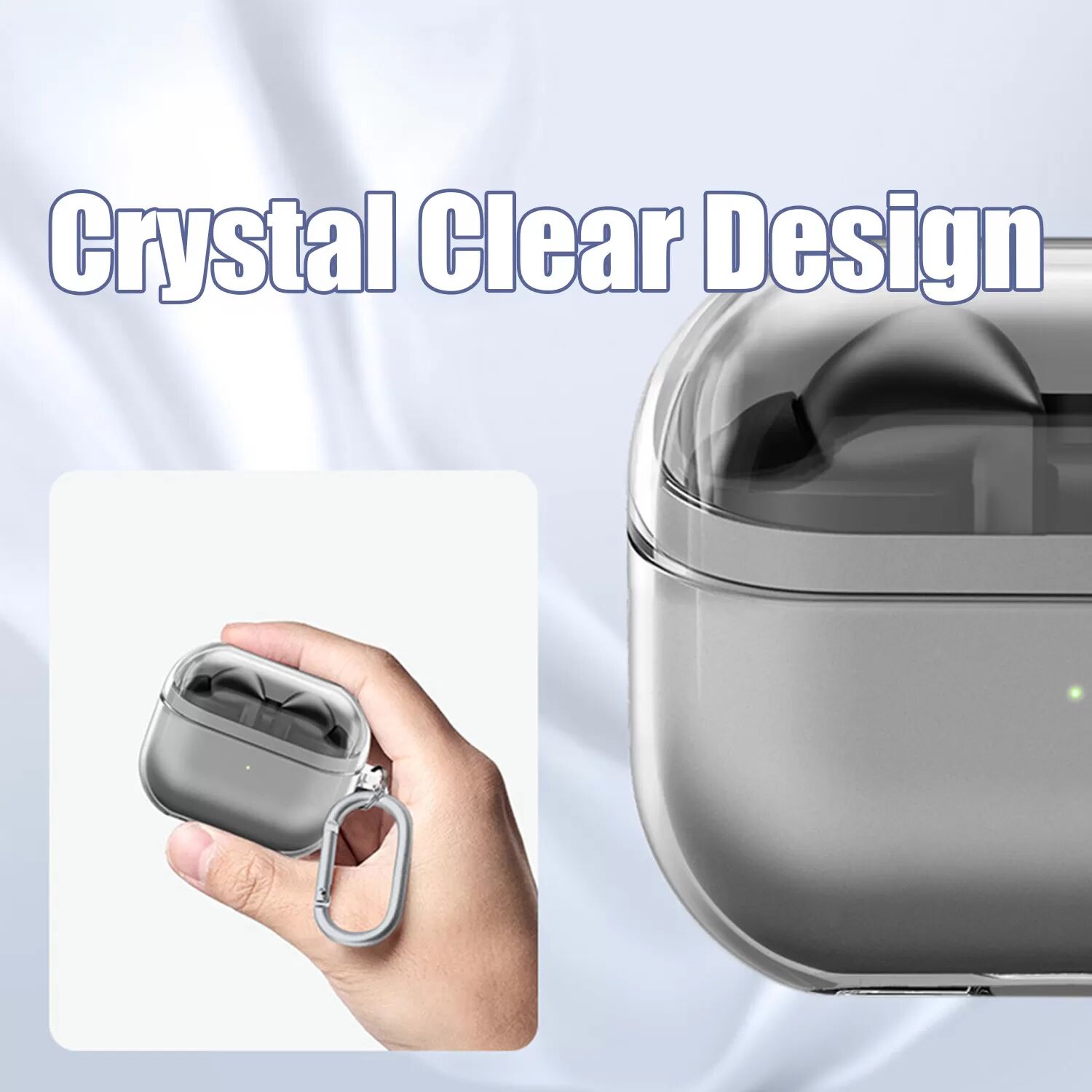 INF Schutzhülle für Samsung Galaxy Buds 3/Buds 3 Pro mit Karabiner