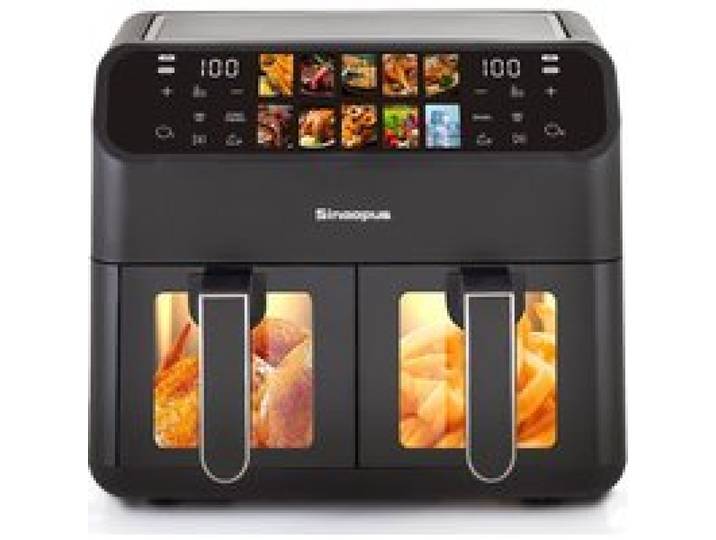 Friteuse à Air Chaud Double Paniers Sinaopus 10L 2400W - 8 Programmes SYNC 85% Moins de Graisse Nettoyage Facile