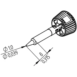 ERSA 0142PDLF10 - Ersadur Lötspitze, 1 mm bleistiftspitz