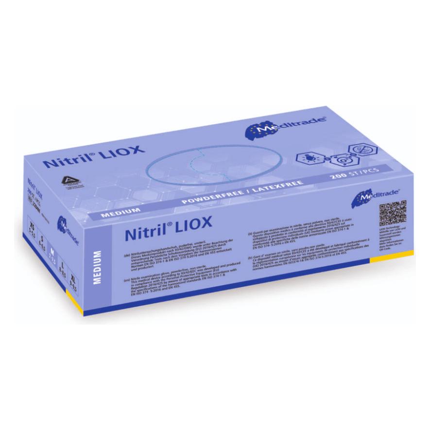 Liox Nitril antimikrobieller Untersuchungshandschuh lavendel puderfrei (S) (2284S)